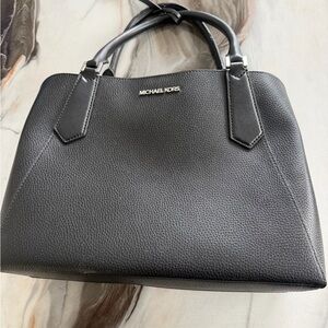 Michael Kors Black Pebbled Leather Satchel